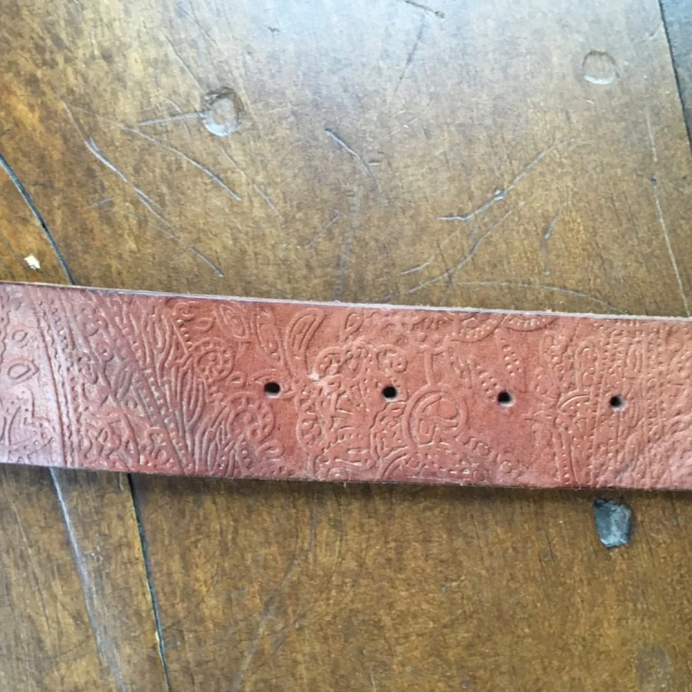 Fossil Vintage Leather Jeweled Brown Belt - Size L